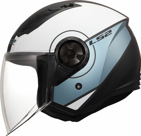 LS2 OF616 Airflow II helmet Cover matt grey blue