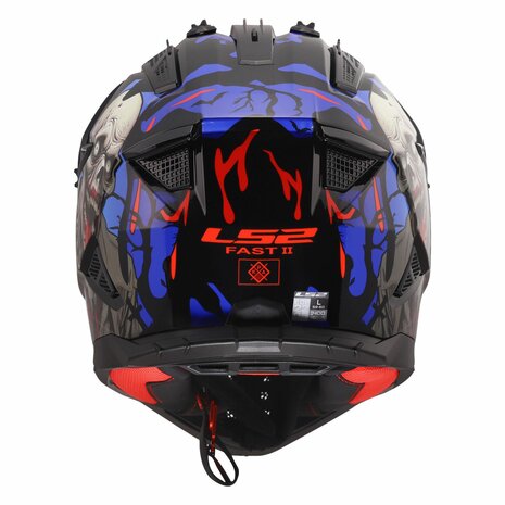 LS2 MX708 Fast II helmet Zombie II gloss black red blue