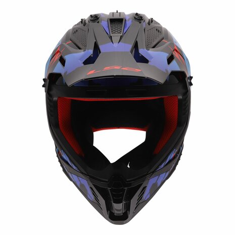 LS2 MX708 Fast II helmet Zombie II gloss black red blue