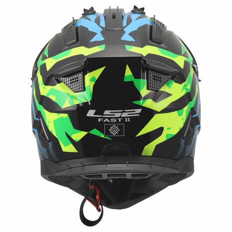 LS2 MX708 Fast II helmet Grotesk gloss blue pink green