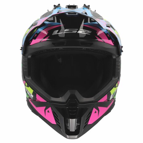 LS2 MX708 Fast II helmet Grotesk gloss blue pink green
