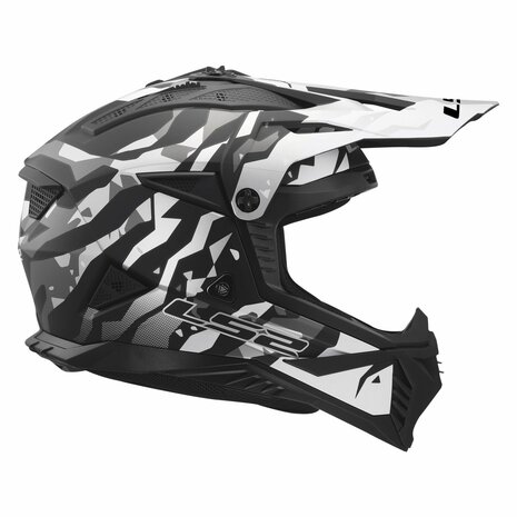 LS2 MX708 Fast II helmet Grotesk matt black grey