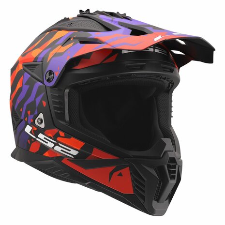 LS2 MX708 Fast II helmet Grotesk matt purple orange