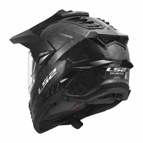 LS2 MX701 C Explorer Forged gloss carbon black - Adventure helmet motorcycle
