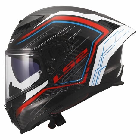 LS2 FF807 Dragon helmet Subic gloss white blue red carbon black