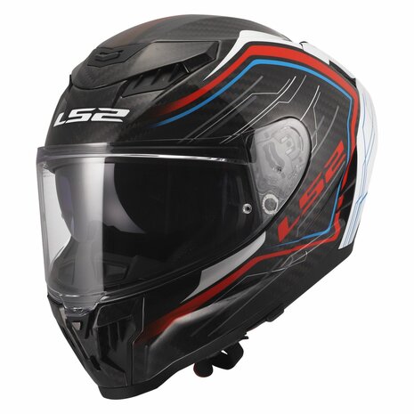 LS2 FF807 Dragon helmet Subic gloss white blue red carbon black