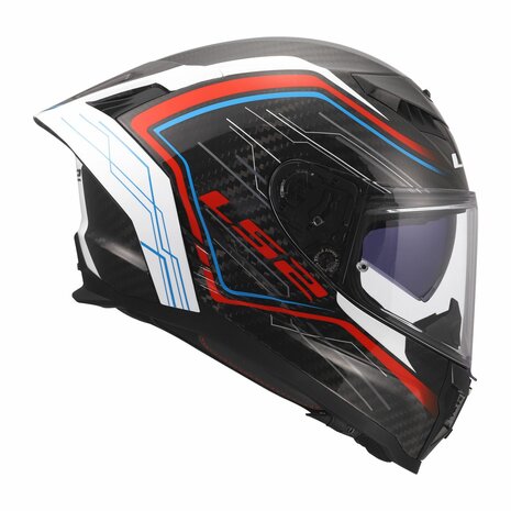 LS2 FF807 Dragon helmet Subic gloss white blue red carbon black