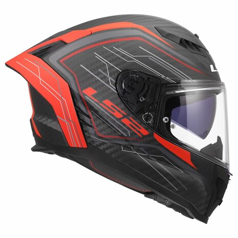LS2 FF807 Dragon helmet Subic matt red carbon black
