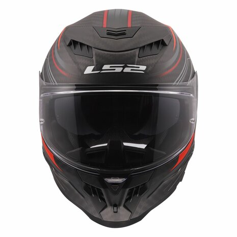 LS2 FF807 Dragon helmet Subic matt red carbon black