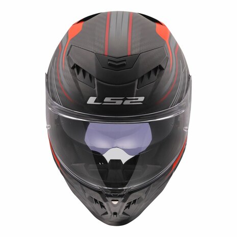 LS2 FF807 Dragon helmet Subic matt red carbon black