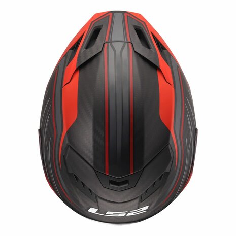 LS2 FF807 Dragon helmet Subic matt red carbon black