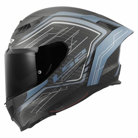 LS2 FF807 Dragon helmet Subic matt blue petrol carbon black