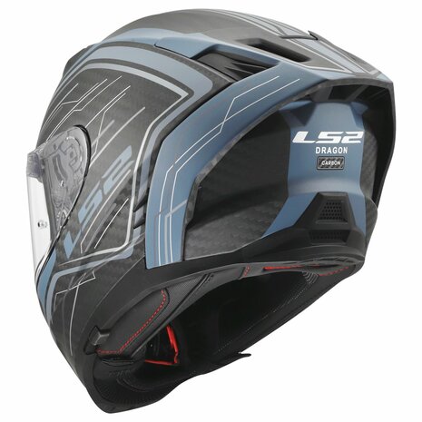 LS2 FF807 Dragon helmet Subic matt blue petrol carbon black