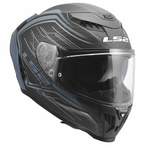 LS2 FF807 Dragon helmet Subic matt blue petrol carbon black