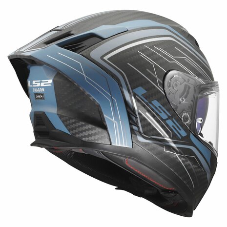 LS2 FF807 Dragon helmet Subic matt blue petrol carbon black