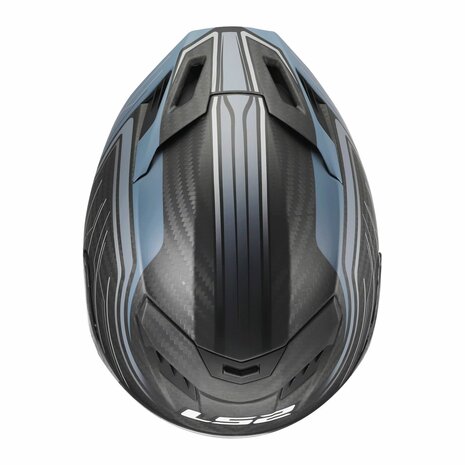 LS2 FF807 Dragon helmet Subic matt blue petrol carbon black