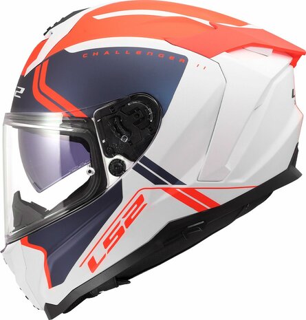 LS2 FF817 Challenger II helmet Titan matt white blue red