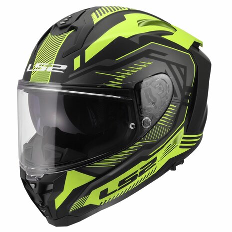 LS2 FF817 Challenger II helmet Dravix matt black yellow