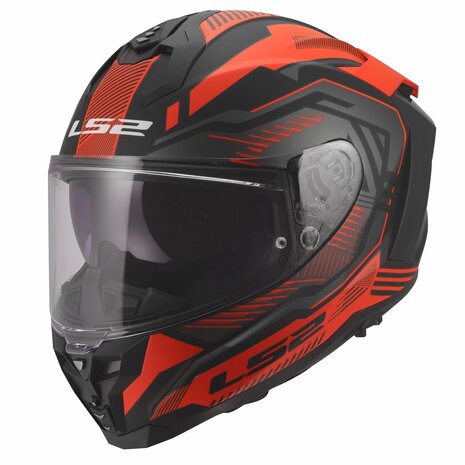 LS2 FF817 Challenger II helmet Dravix matt black red