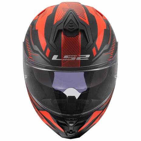 LS2 FF817 Challenger II helmet Dravix matt black red