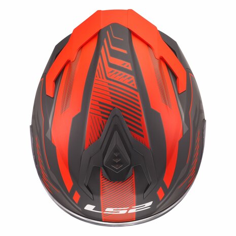 LS2 FF817 Challenger II helmet Dravix matt black red