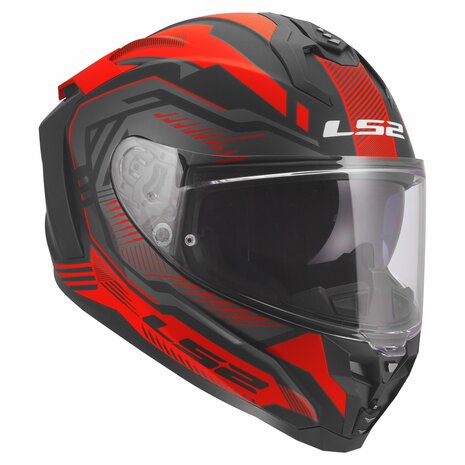 LS2 FF817 Challenger II helmet Dravix matt black red