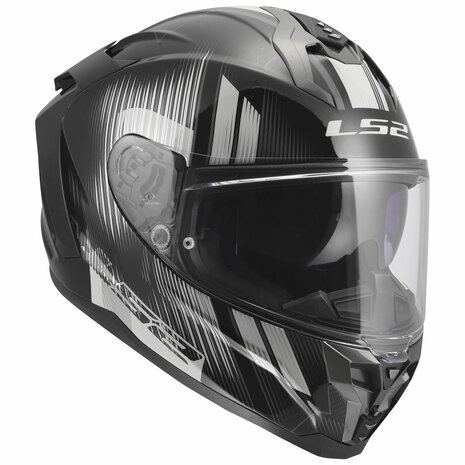 LS2 FF817 Challenger II helmet Nitro gloss black grey