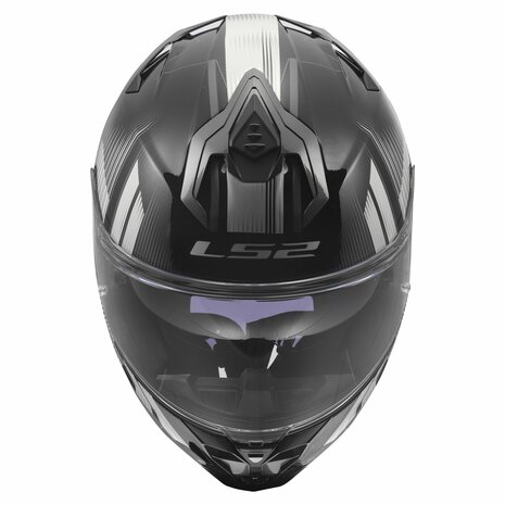 LS2 FF817 Challenger II helmet Nitro gloss black grey