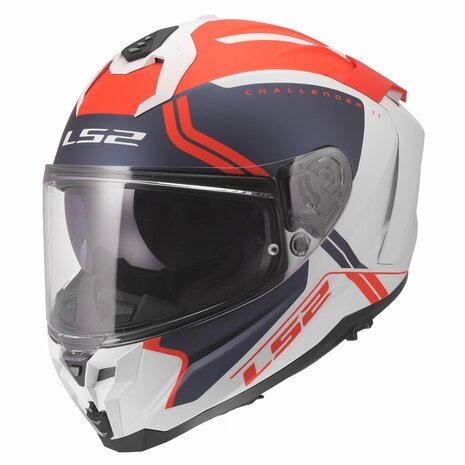 LS2 FF817 Challenger II helmet Titan matt white blue red
