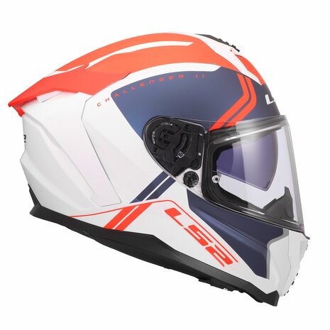 LS2 FF817 Challenger II helmet Titan matt white blue red