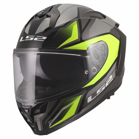 LS2 FF817 Challenger II helmet Viper gloss grey h-v yellow