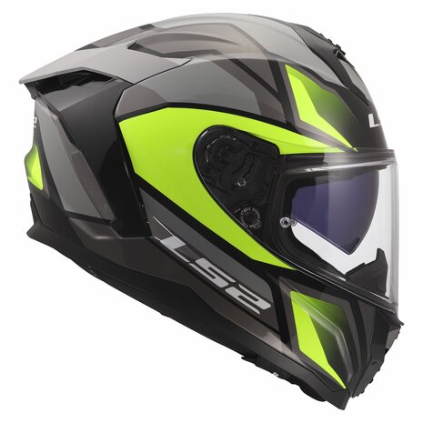 LS2 FF817 Challenger II helmet Viper gloss grey h-v yellow