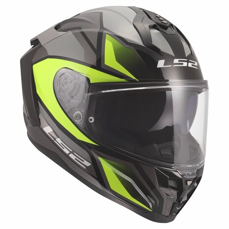 LS2 FF817 Challenger II helmet Viper gloss grey h-v yellow