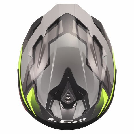 LS2 FF817 Challenger II helmet Viper gloss grey h-v yellow