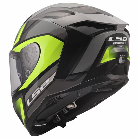 LS2 FF817 Challenger II helmet Viper gloss grey h-v yellow