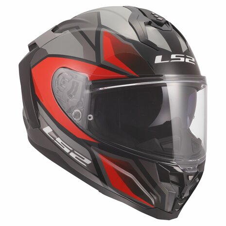 LS2 FF817 Challenger II helmet Viper gloss grey red