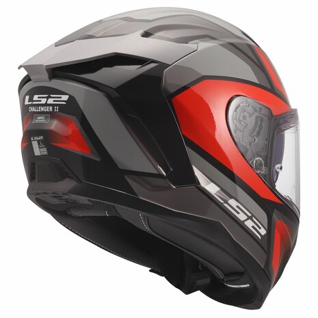 LS2 FF817 Challenger II helmet Viper gloss grey red