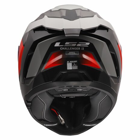 LS2 FF817 Challenger II helmet Viper gloss grey red