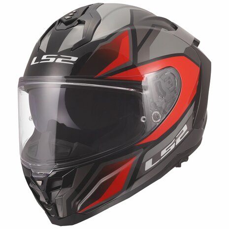 LS2 FF817 Challenger II helmet Viper gloss grey red