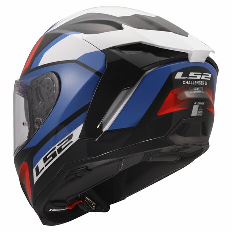 LS2 FF817 Challenger II helmet Viper gloss white blue red