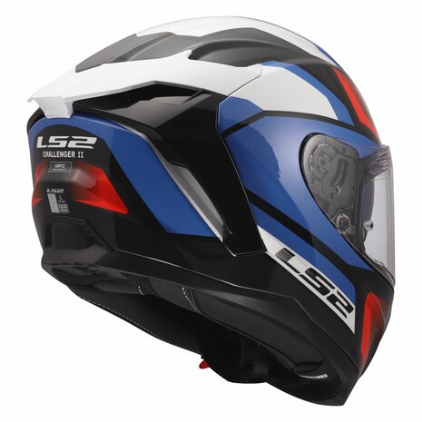 LS2 FF817 Challenger II helmet Viper gloss white blue red