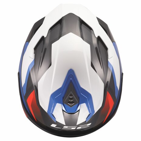 LS2 FF817 Challenger II helmet Viper gloss white blue red