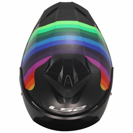 LS2 FF820 Rapid III helmet Flow gloss black multi rianbow