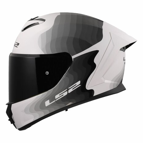 LS2 FF820 Rapid III helmet Flow gloss white grey