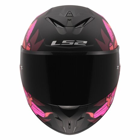 LS2 FF820 Rapid III helmet Poppies II matt black pink