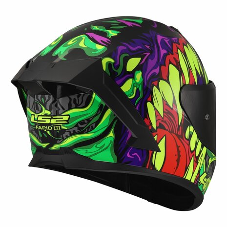 LS2 FF820 Rapid III helmet Lycant gloss purple green
