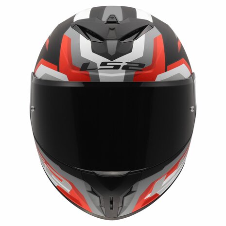 LS2 FF820 Rapid III helmet Hyper matt black red