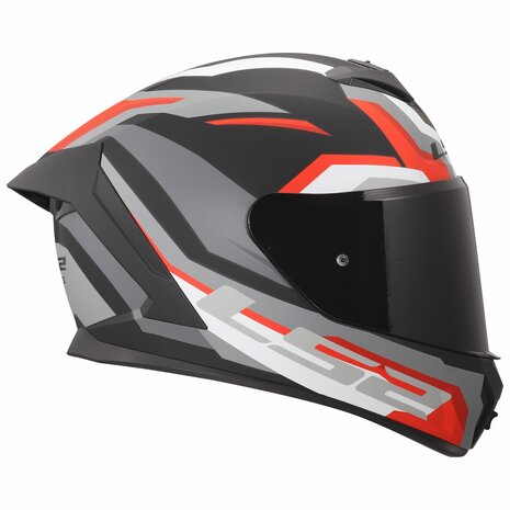 LS2 FF820 Rapid III helmet Hyper matt black red