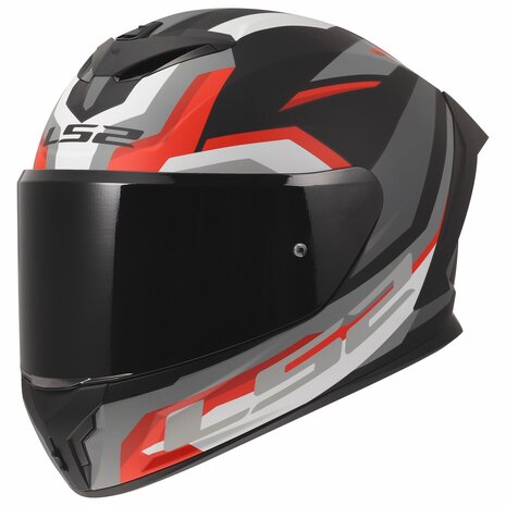 LS2 FF820 Rapid III helmet Hyper matt black red