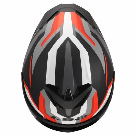 LS2 FF820 Rapid III helmet Hyper matt black red
